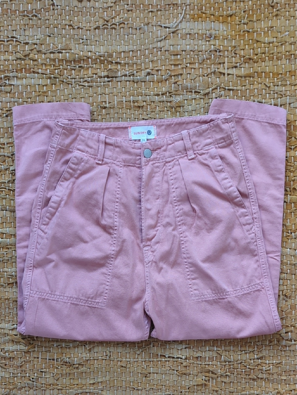 Sundry Pink Utility Pants